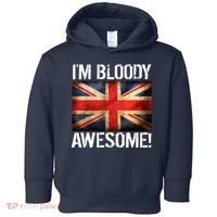 I'm Bloody Awesome British Union Jack Flag Toddler Hoodie thumb 0