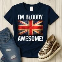 I'm Bloody Awesome British Union Jack Flag Women's T-Shirt thumb 3