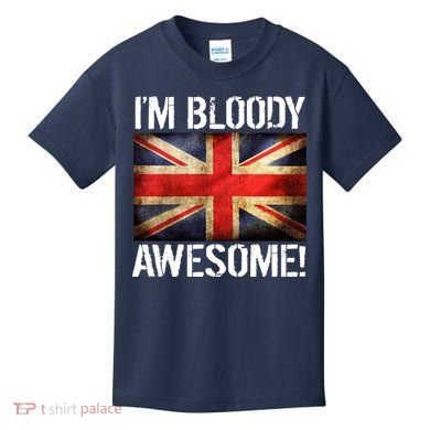 I'm Bloody Awesome British Union Jack Flag Kids T-Shirt