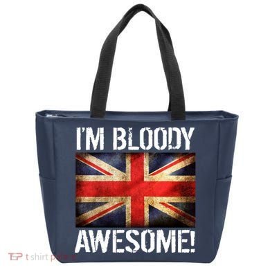 I'm Bloody Awesome British Union Jack Flag Tote Bag