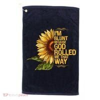 I'm Blunt Because God Rolled Me That Way Golf Towel thumb 0