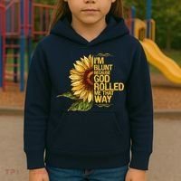 I'm Blunt Because God Rolled Me That Way Kids Hoodie thumb 3