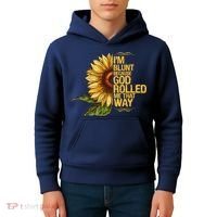 I'm Blunt Because God Rolled Me That Way Kids Hoodie thumb 4