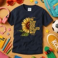 I'm Blunt Because God Rolled Me That Way Kids T-Shirt thumb 3