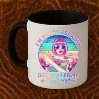 I'm Blunt Because God Rolled Me That Way Retro Tattoo Coffee Mug thumb 2