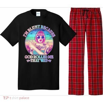 I'm Blunt Because God Rolled Me That Way Retro Tattoo Pajama Set