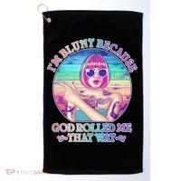 I'm Blunt Because God Rolled Me That Way Retro Tattoo Golf Towel thumb 0
