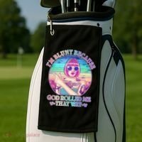 I'm Blunt Because God Rolled Me That Way Retro Tattoo Golf Towel thumb 2