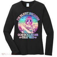 I'm Blunt Because God Rolled Me That Way Retro Tattoo Women's Long Sleeve Shirt thumb 0