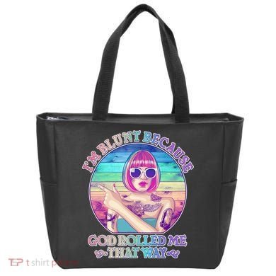 I'm Blunt Because God Rolled Me That Way Retro Tattoo Tote Bag