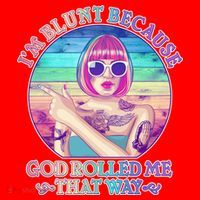 I'm Blunt Because God Rolled Me That Way Retro Tattoo Santa Hat thumb 1