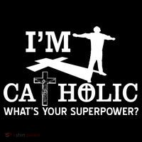 I'm Catholic Whats Your Superpower? Apron thumb 3