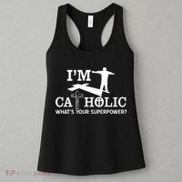 I'm Catholic Whats Your Superpower? Women's Tank Top thumb 3