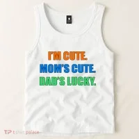 I'm Cute Mom's Cute Dad's Lucky Tank Top thumb 2