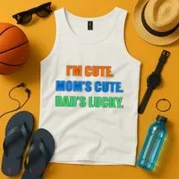 I'm Cute Mom's Cute Dad's Lucky Tank Top thumb 4