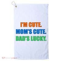 I'm Cute Mom's Cute Dad's Lucky Golf Towel thumb 0