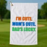 I'm Cute Mom's Cute Dad's Lucky Golf Towel thumb 1