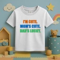 I'm Cute Mom's Cute Dad's Lucky Toddler T-Shirt thumb 3