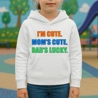 I'm Cute Mom's Cute Dad's Lucky Kids Hoodie thumb 3