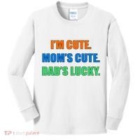 I'm Cute Mom's Cute Dad's Lucky Kids Long Sleeve Shirt thumb 0