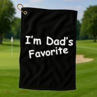I'm Dad's Favorite Golf Towel thumb 1