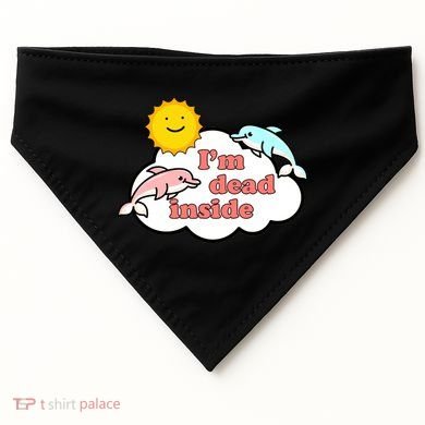 I'm Dead Inside Dolphins USA-Made Doggie Bandana
