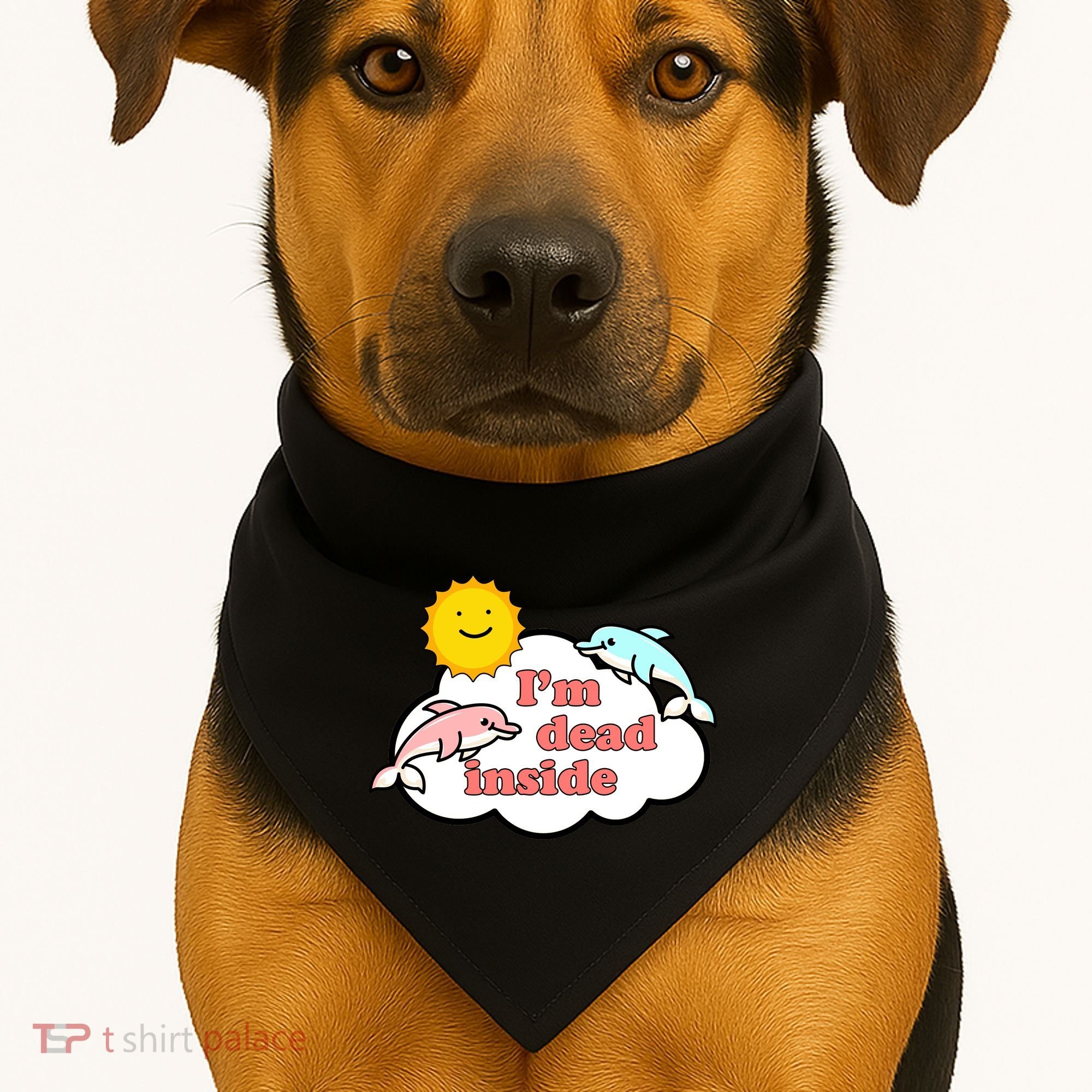 I'm Dead Inside Dolphins USA-Made Doggie Bandana