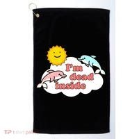 I'm Dead Inside Dolphins Golf Towel thumb 0