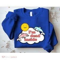 I'm Dead Inside Dolphins Sweatshirt thumb 2