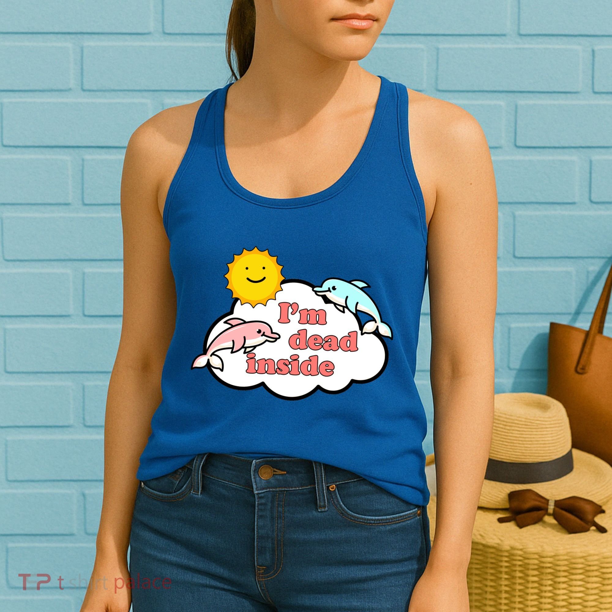 I'm Dead Inside Dolphins Women's Tank Top