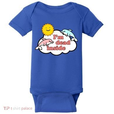 I'm Dead Inside Dolphins Baby Bodysuit