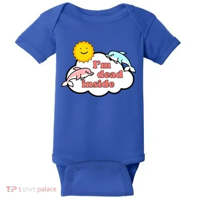 I'm Dead Inside Dolphins Baby Bodysuit