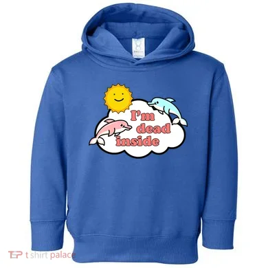I'm Dead Inside Dolphins Toddler Hoodie