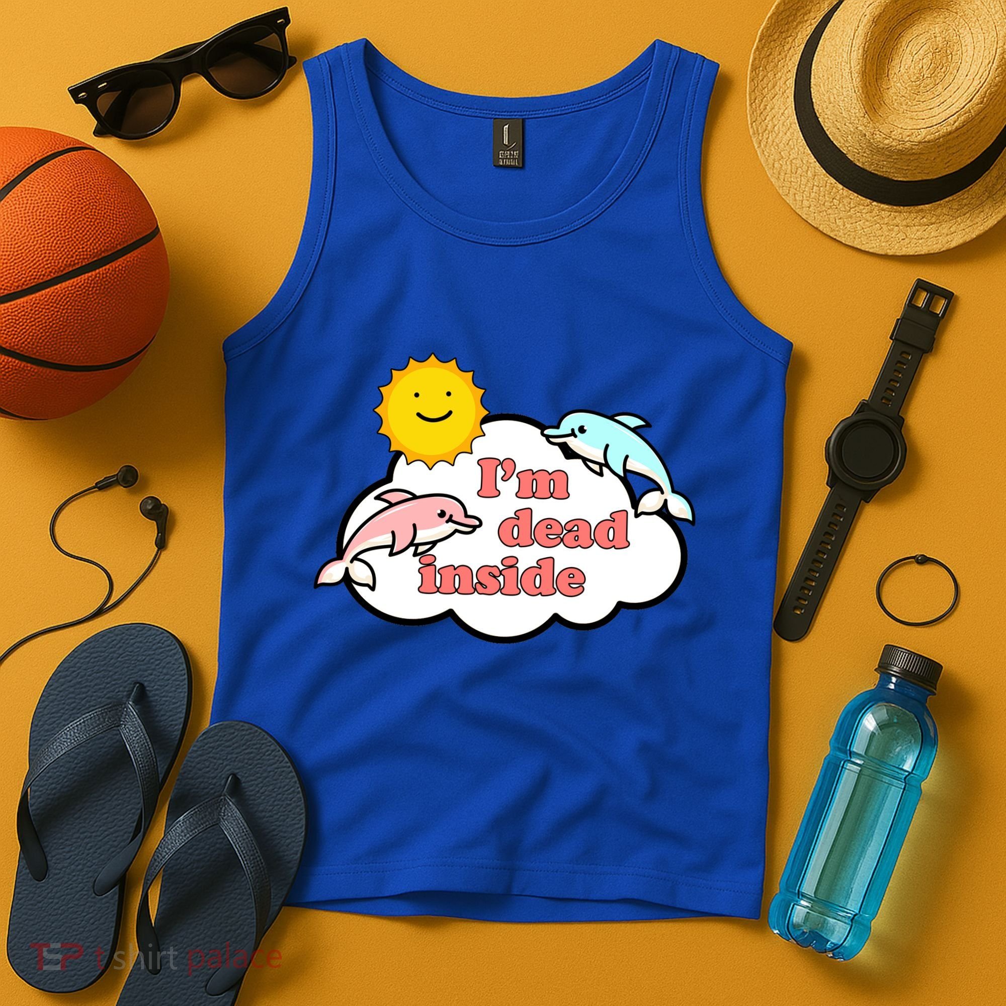 I'm Dead Inside Dolphins Tank Top