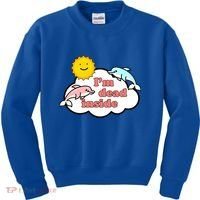 I'm Dead Inside Dolphins Kids Sweatshirt thumb 0