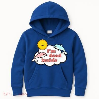 I'm Dead Inside Dolphins Kids Hoodie