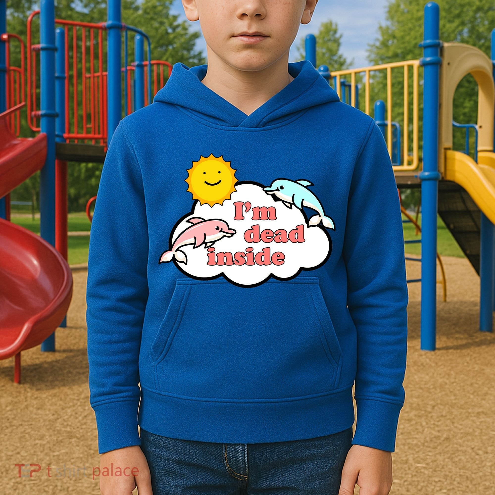 I'm Dead Inside Dolphins Kids Hoodie