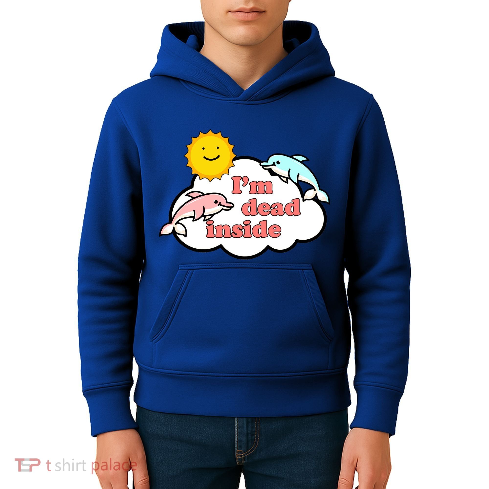 I'm Dead Inside Dolphins Kids Hoodie