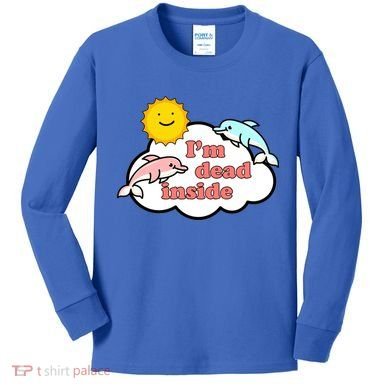 I'm Dead Inside Dolphins Kids Long Sleeve Shirt