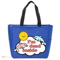 I'm Dead Inside Dolphins Tote Bag thumb 0