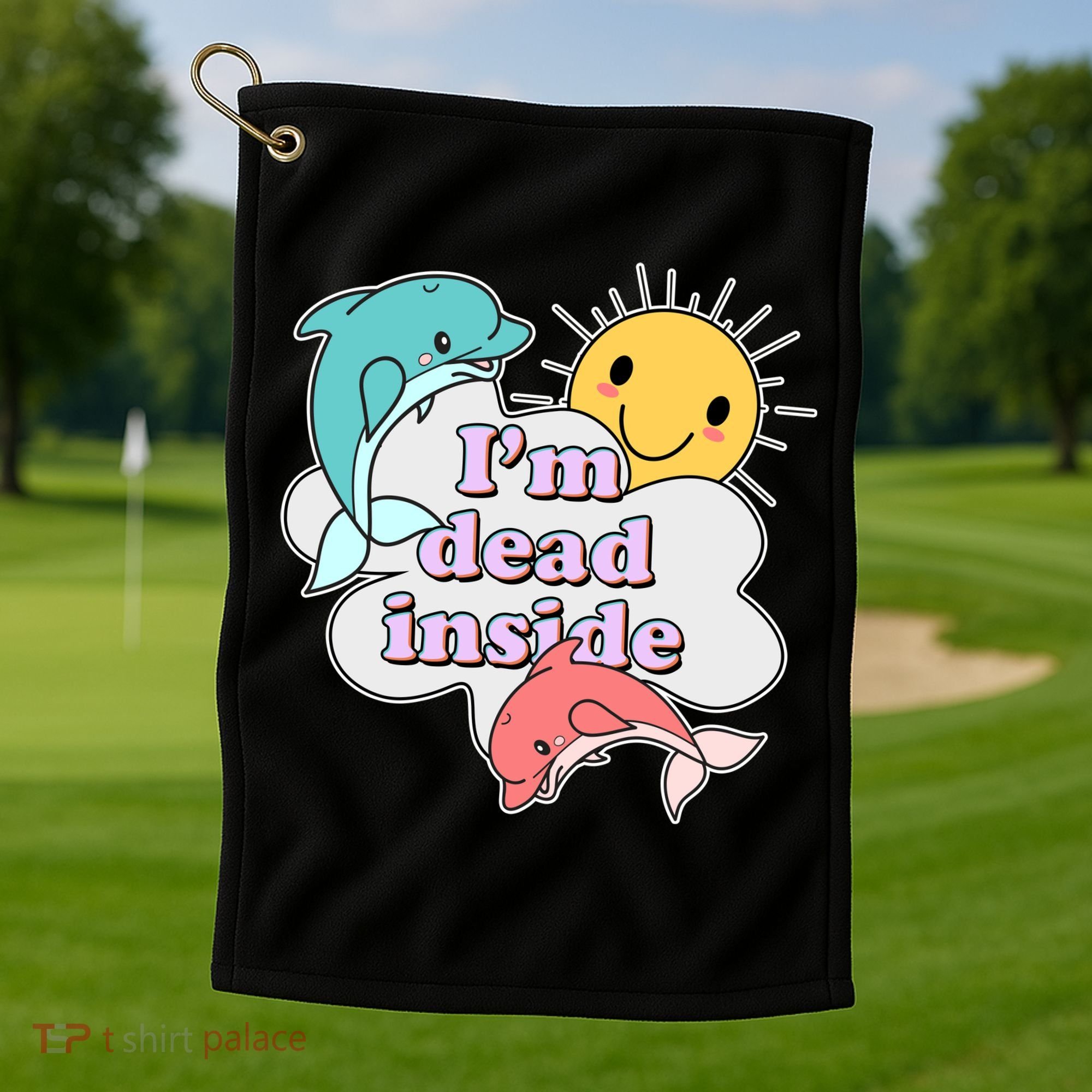 I'm Dead Inside Funny Golf Towel