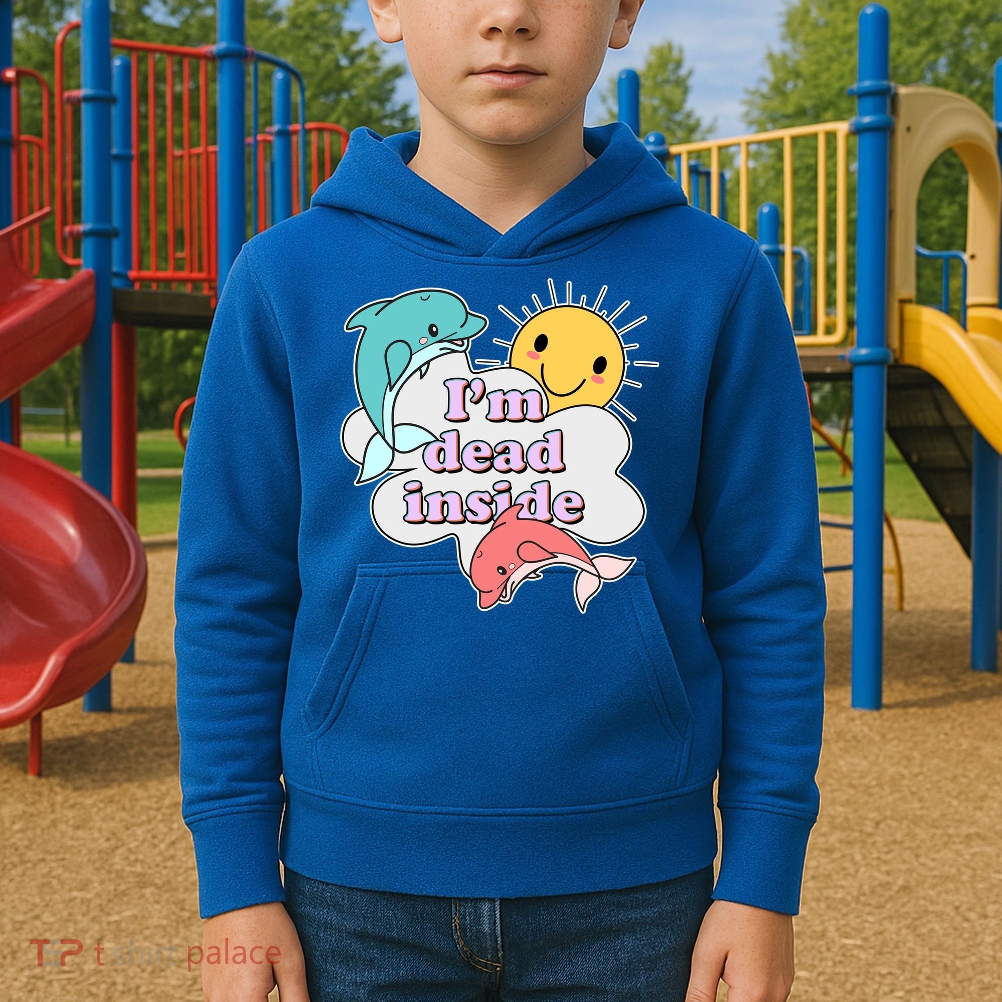 I'm Dead Inside Funny Kids Hoodie