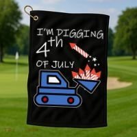 I'm Digging 4th Of July Golf Towel thumb 1