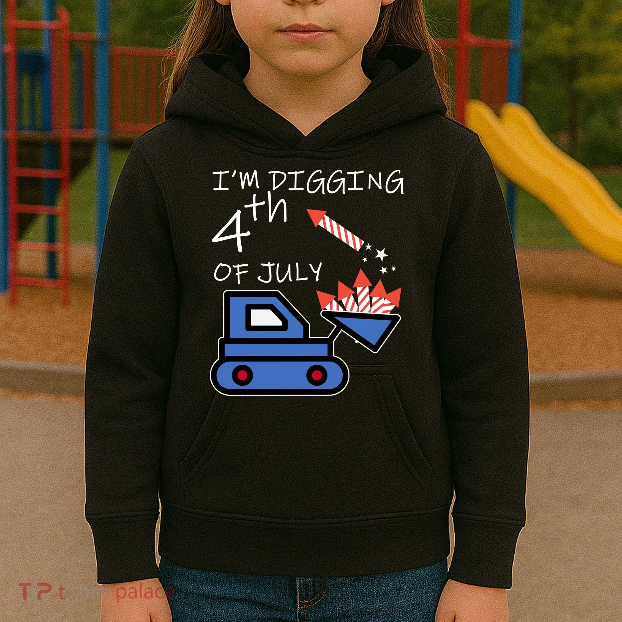 I'm Digging 4th Of July Kids Hoodie