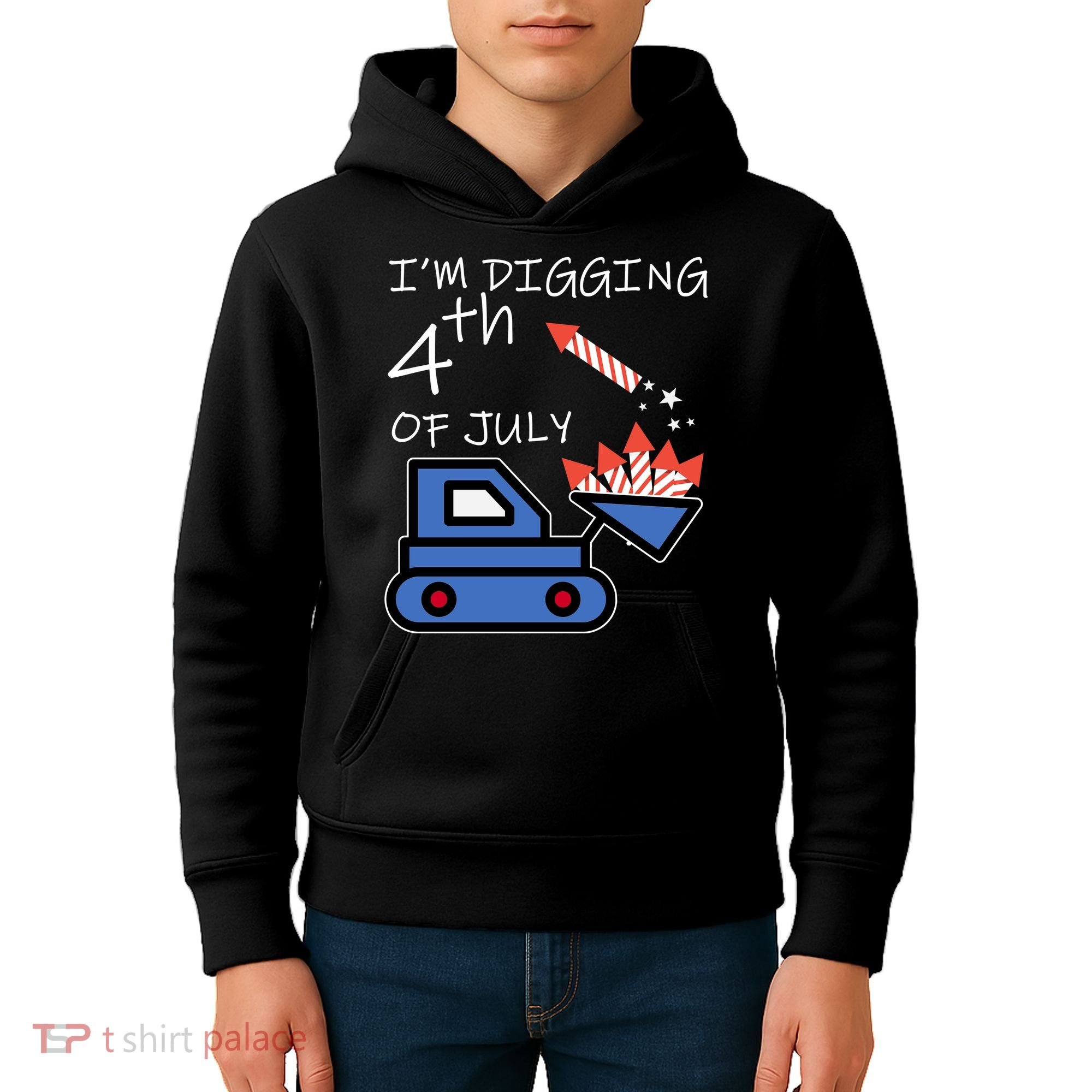 I'm Digging 4th Of July Kids Hoodie