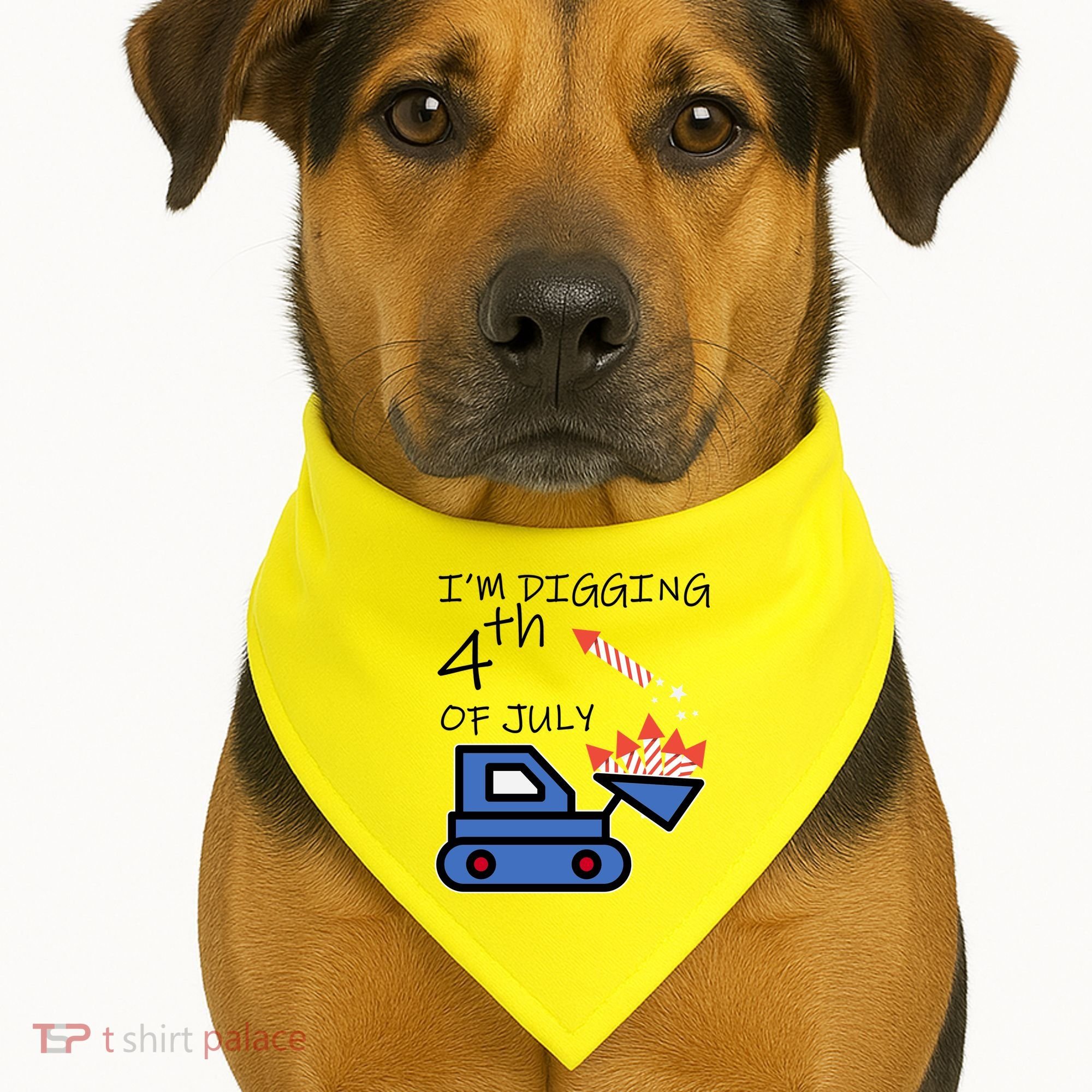 I'm Digging 4th Of July USA-Made Doggie Bandana