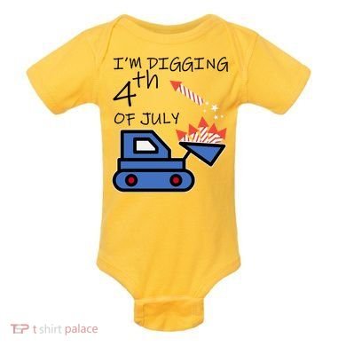 I'm Digging 4th Of July Baby Bodysuit