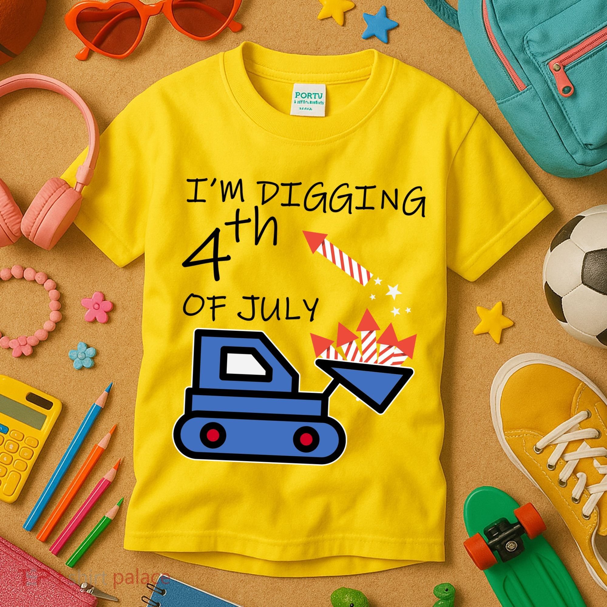 I'm Digging 4th Of July Kids T-Shirt