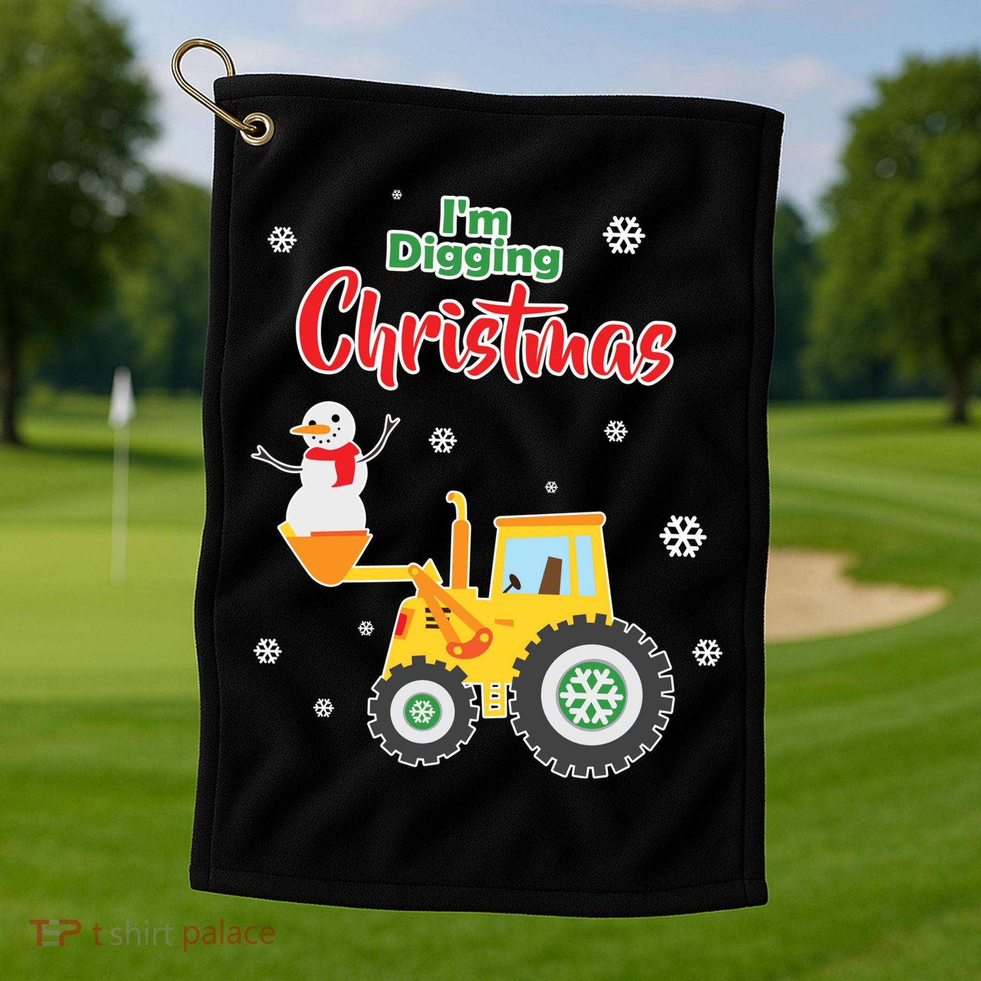 I'm Digging Christmas Golf Towel