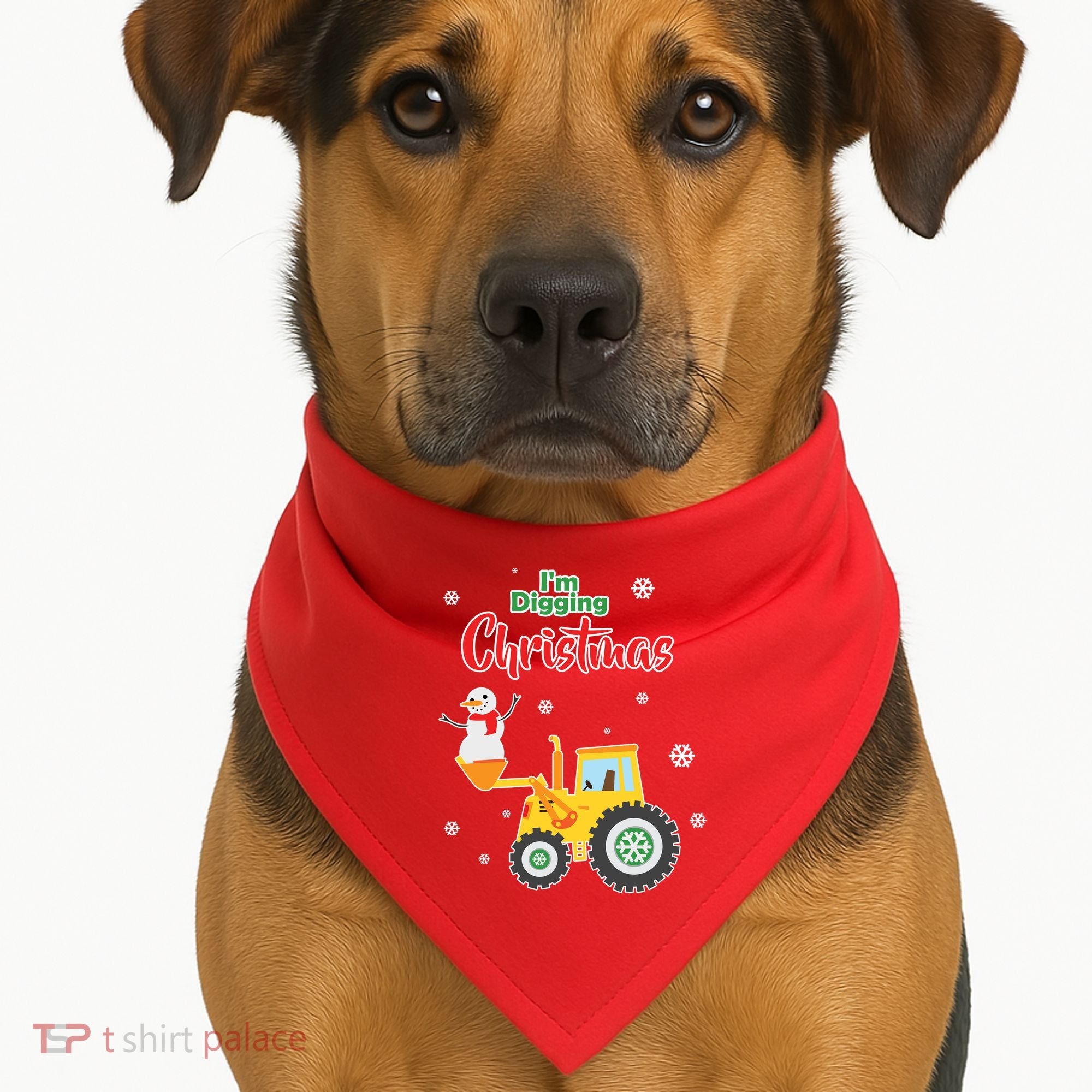I'm Digging Christmas USA-Made Doggie Bandana